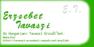 erzsebet tavaszi business card